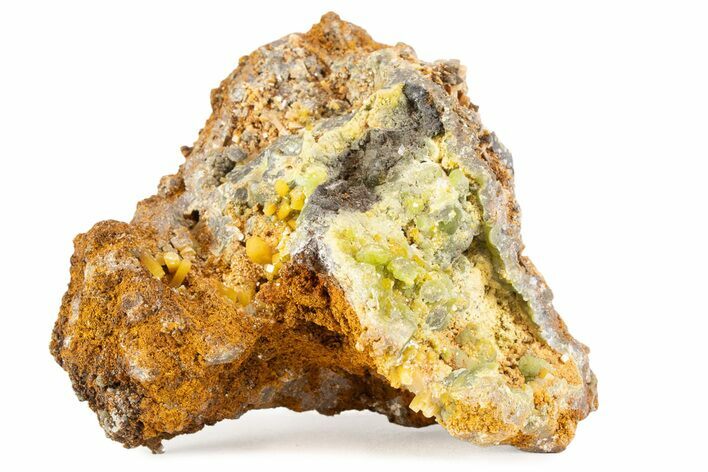 Wulfenite & Green Botryoidal Mimetite Association - Mexico #372087